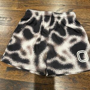 Overtime boys Black and White Wavy Pattern Mesh Shorts